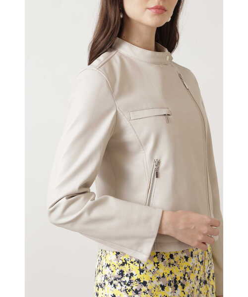 「PINKY&DIANNE」 レザージャケット 36 ベージュ レディース_画像9