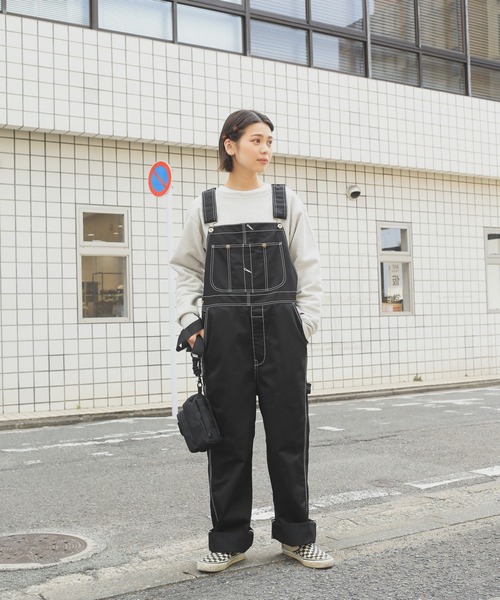 「UNIVERSAL OVERALL」 オーバーオール L ベージュ メンズ_画像9