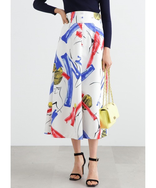 「PINKY&DIANNE」 フレアスカート 36 グレー レディース_画像2