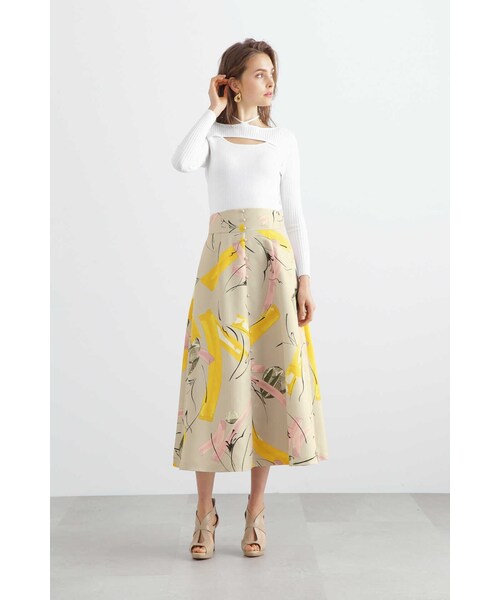 「PINKY&DIANNE」 フレアスカート 36 グレー レディース_画像7