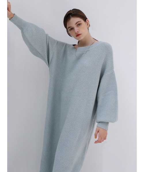 「Katrin TOKYO」 ニットワンピース X-SMALL グレイッシュベージュ レディース_画像5