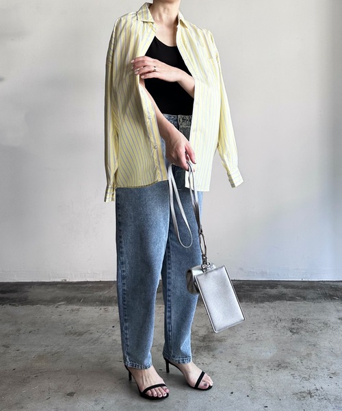 「COMMON WARE」 「HALHAM」長袖シャツ X-LARGE サックスブルー レディース_画像7