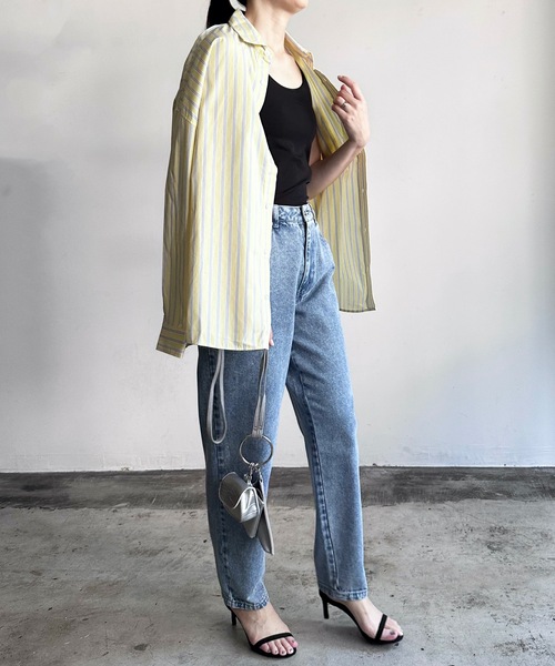 「COMMON WARE」 「HALHAM」長袖シャツ X-LARGE サックスブルー レディース_画像8