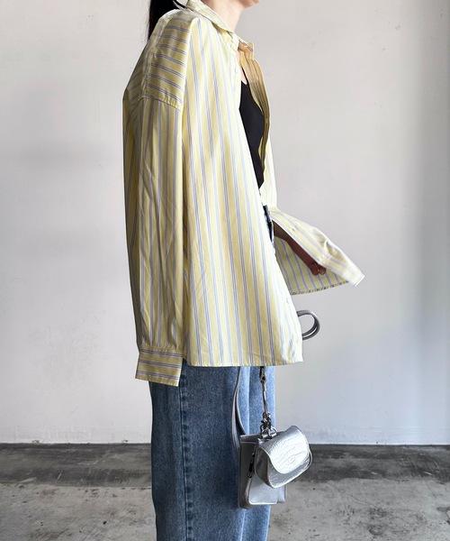 「COMMON WARE」 「HALHAM」長袖シャツ X-LARGE サックスブルー レディース_画像9