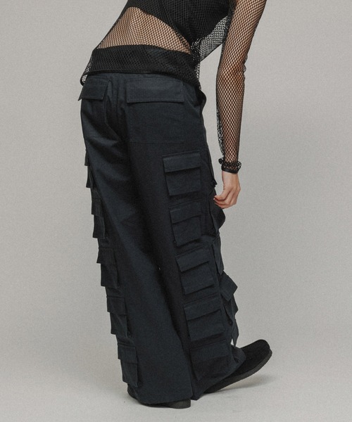 「M TO R」 カーゴパンツ 38 ブラック レディース_画像8