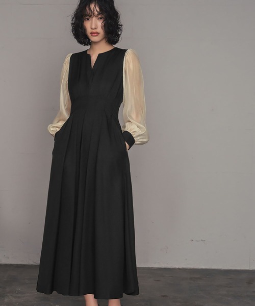 「GIRL」 長袖ワンピース 2L ネイビー レディース_画像9