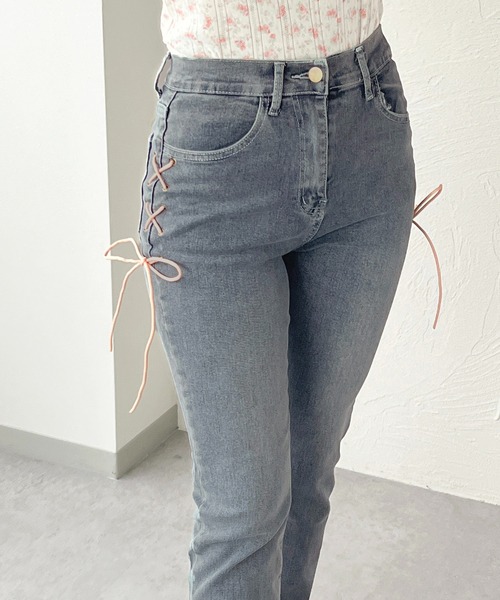 「apres jour」 デニムパンツ X-LARGE ブラック レディース_画像2