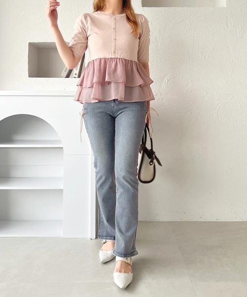 「apres jour」 デニムパンツ X-LARGE ブラック レディース_画像4