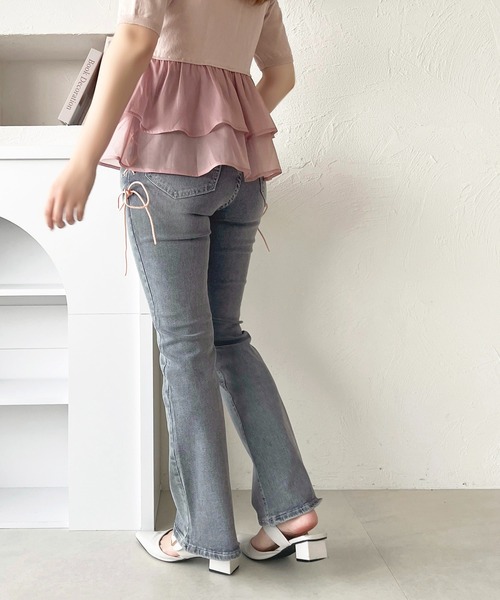 「apres jour」 デニムパンツ X-LARGE ブラック レディース_画像8