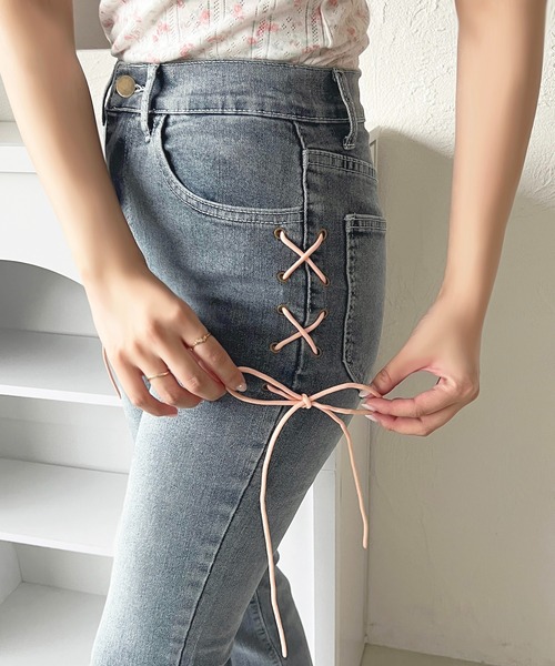 「apres jour」 デニムパンツ X-LARGE ブラック レディース_画像9