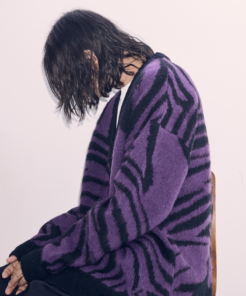 「ADAM PATEK」 ニットカーディガン 2 カーキ メンズ_画像5