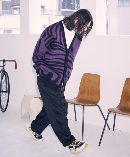 「ADAM PATEK」 ニットカーディガン 2 カーキ メンズ_画像6