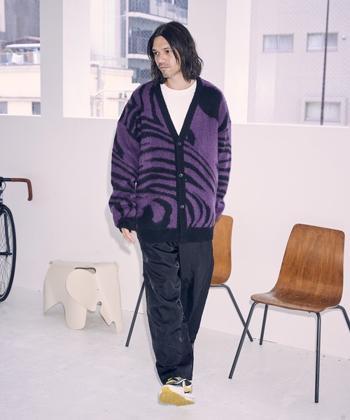 「ADAM PATEK」 ニットカーディガン 2 カーキ メンズ_画像7