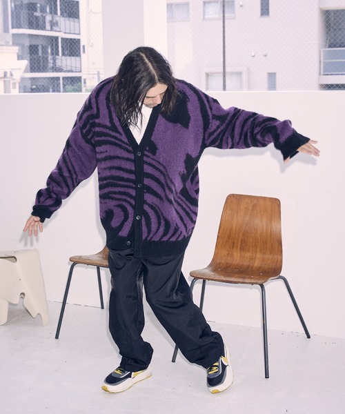 「ADAM PATEK」 ニットカーディガン 2 カーキ メンズ_画像8