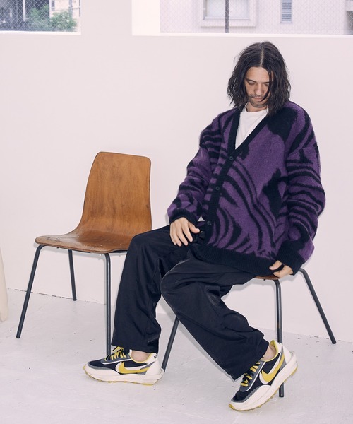 「ADAM PATEK」 ニットカーディガン 2 カーキ メンズ_画像9