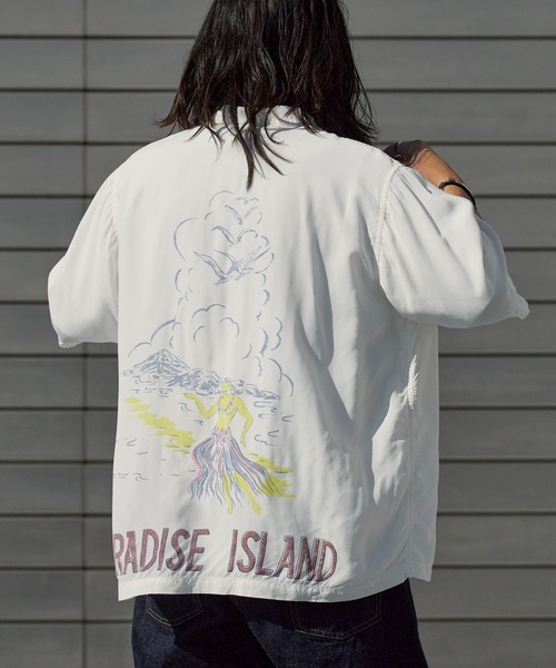 シャツ REMI RELIEF/レミレリーフ プリントデザイン レーヨンアロハシャツ(PARADISE ISLAND) 2026年 夏 夏服の画像