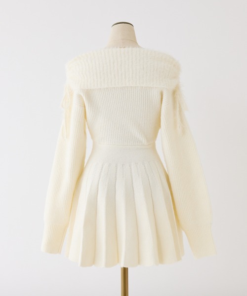 「one after another NICE CLAUP」 ニットワンピース SMALL チャコールグレー レディース_画像7