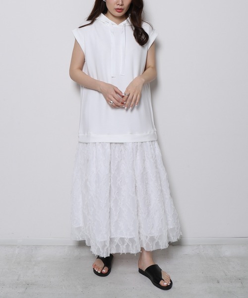 「Re.Verofonna」 ドッキングワンピース MEDIUM グレー レディース_画像2