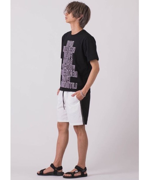 「REGIEVO」 ショートパンツ MEDIUM ホワイト×ブラック メンズ_画像4