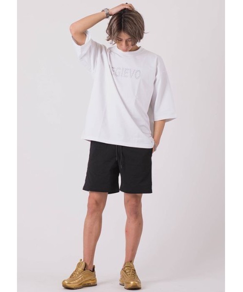 「REGIEVO」 ショートパンツ MEDIUM ホワイト×ブラック メンズ_画像7