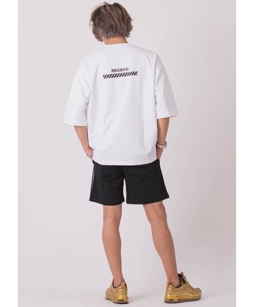 「REGIEVO」 ショートパンツ MEDIUM ホワイト×ブラック メンズ_画像9