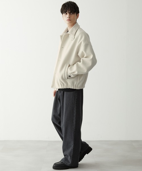 「Anchor Smith」 ステンカラーコート M ダークグリーン メンズ_画像9