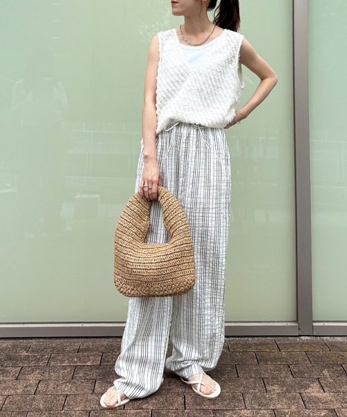 「ISOOK」 イージーパンツ FREE ブラック レディース_画像7