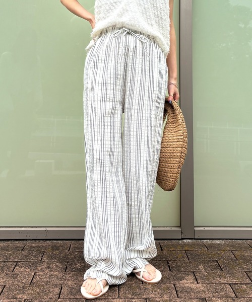 「ISOOK」 イージーパンツ FREE ブラック レディース_画像8