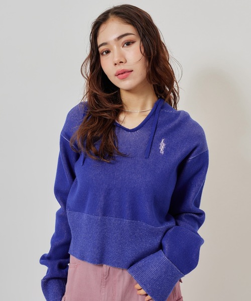 atmos girls パーカー atmos pink Plating Knit Hoodie / アトモス