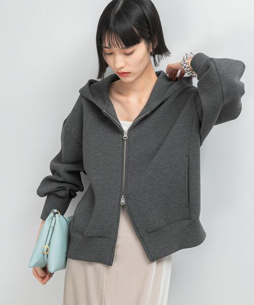 URBAN RESEARCH ROSSO WOMEN パーカー グレー URBAN RESEARCH ROSSO WOMEN」 ジップアップパーカー FREE