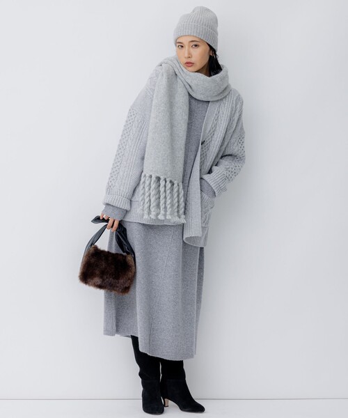 「23区」 ニットキャップ F ベージュ レディース_画像3