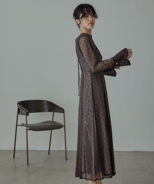 「niana」 長袖ワンピース M ブラウン レディースの画像
