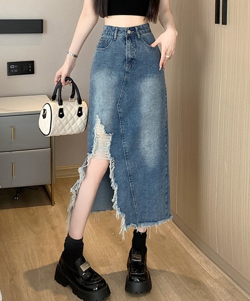 「GLAMOROUS JANE」 デニムスカート S ブルー レディース_画像2