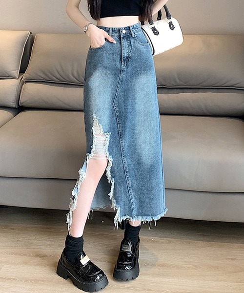 「GLAMOROUS JANE」 デニムスカート S ブルー レディース_画像5