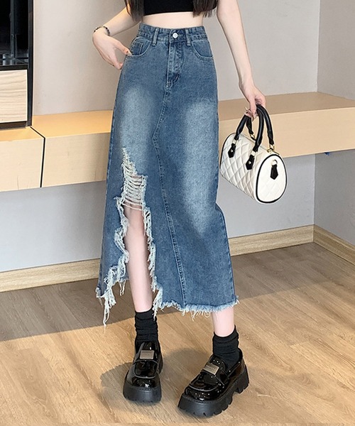 「GLAMOROUS JANE」 デニムスカート S ブルー レディース_画像6