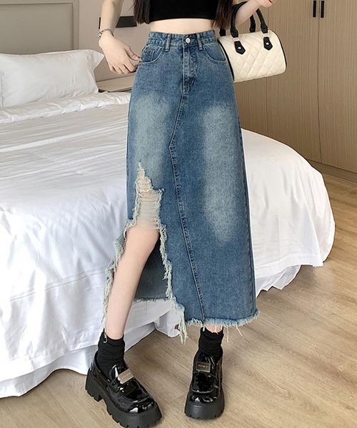 「GLAMOROUS JANE」 デニムスカート S ブルー レディース_画像7