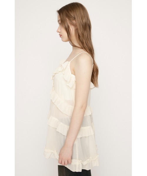 Bibiy FLEUR SHEER TOP シアートップスフリルキャミソール Bibiy FLEUR SHEER TOP シアートップス の通販 by プロフィールの一読