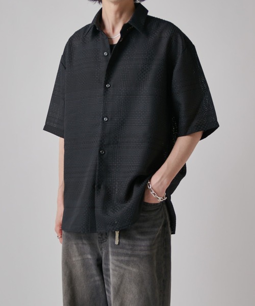 Lui's（ルイス） シャツ 半袖 ブロックチェックショートスリーブシャツ