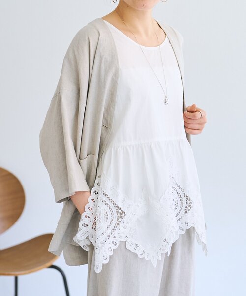 BEARDSLEY（ビアズリー） ブラウス シャツ バテンレースブラウス