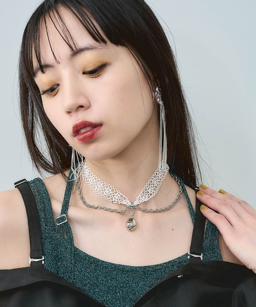 HARE（ハレ） ネックレス モチーフレースチョーカーネックレス(HARE