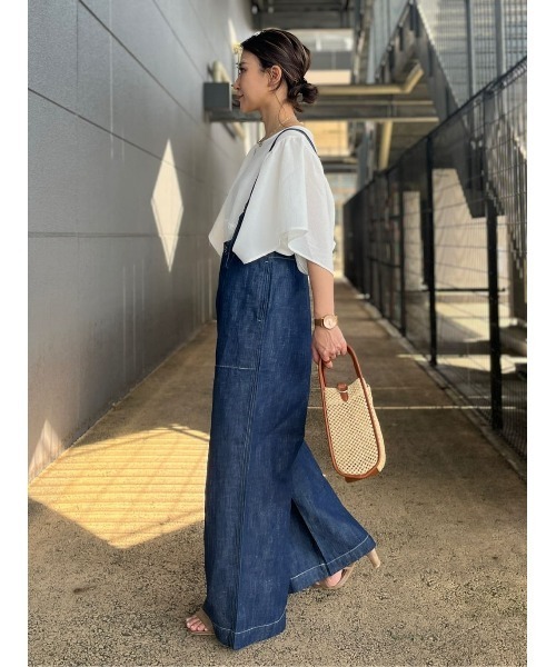 「BACK NUMBER」 デニムパンツ L ライトインディゴブルー レディース_画像4