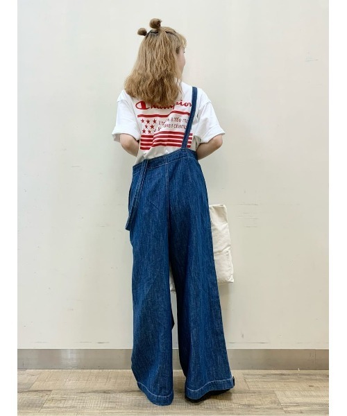 「BACK NUMBER」 デニムパンツ L ライトインディゴブルー レディース_画像9