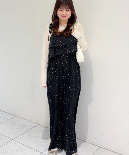 週末限定お値下げ！エンフォルド⭐︎コレクションライン⭐︎オールインワン flower オールインワン フェミニンドットロンパース レディース