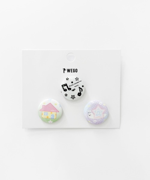 WEGO（ウィゴー） バッジ WEGO/アソート缶バッジセットB : ZOZOTOWN