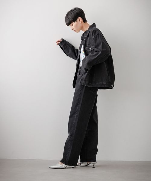 「eL」 ジーンズ上衣 FREE 青味 レディース