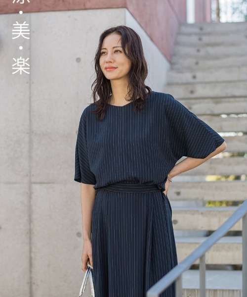 ブラウス シャツ 「涼・美・楽」Vネックブラウス レディースの画像