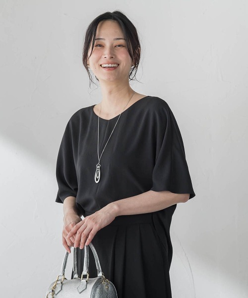 ブラウス シャツ 「涼・美・楽」Vネックブラウス レディースの画像