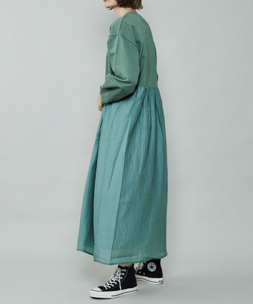「CONVERSE TOKYO」 ドッキングワンピース FREE グリーン レディース_画像4