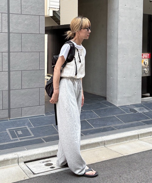 「feepur」 イージーパンツ MEDIUM グレー レディース_画像6