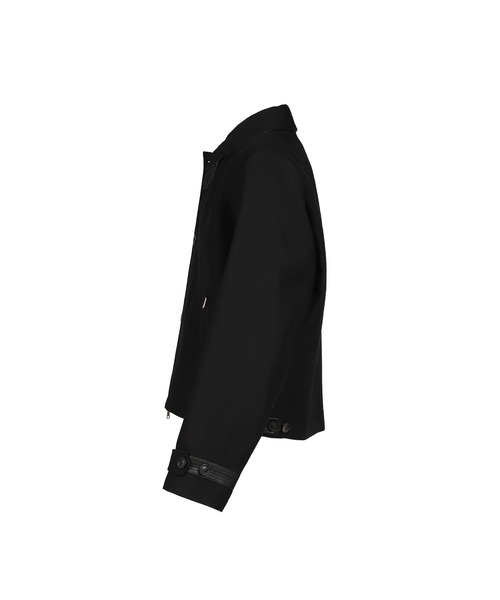 コート ジャケット WOOL LINEN BLEND LEATHER TAB JACKET メンズ レディースの画像